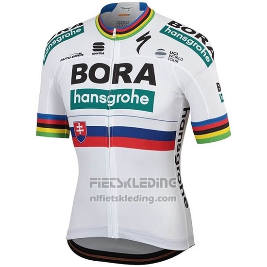 2019 Fietskleding Bora Kampioen Slowakije Korte Mouwen en Koersbroek